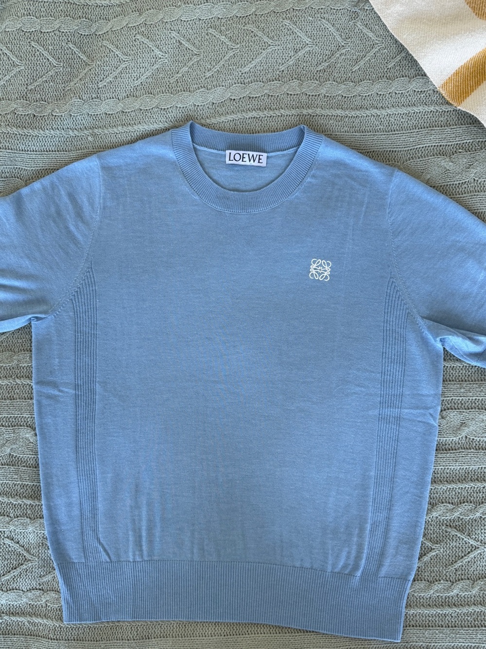 Light blue knit top